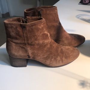 Brown Chunky Heeled Boots